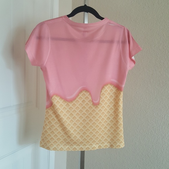 Ice Cream Print Short Sleeve T-Shirt - Size Small - Picture 3 of 7